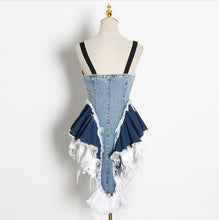 Load image into Gallery viewer, Blue Jean Ruffled Tank
