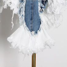 Load image into Gallery viewer, Blue Jean Ruffled Tank
