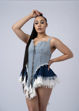 Load image into Gallery viewer, Blue Jean Ruffled Tank
